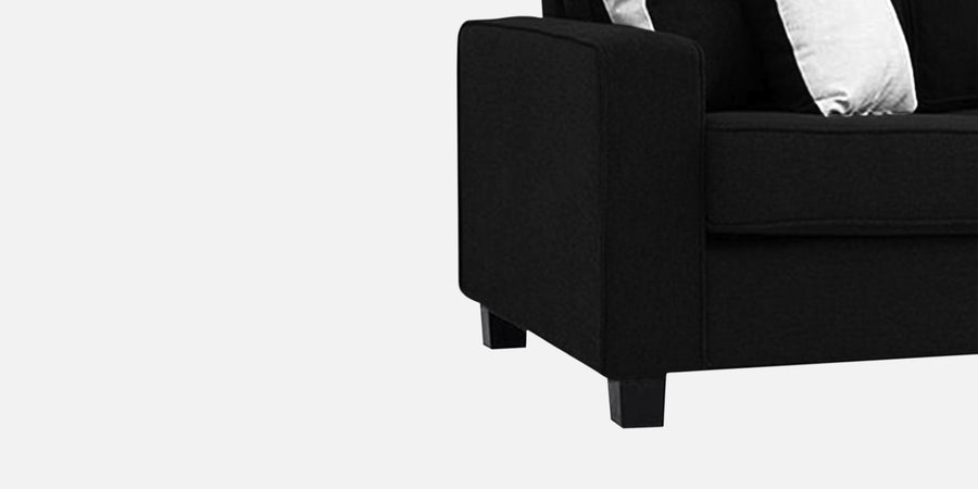 Ladybug Fabric 3 Seater Sofa In Zed Black Colour - Febonic Living