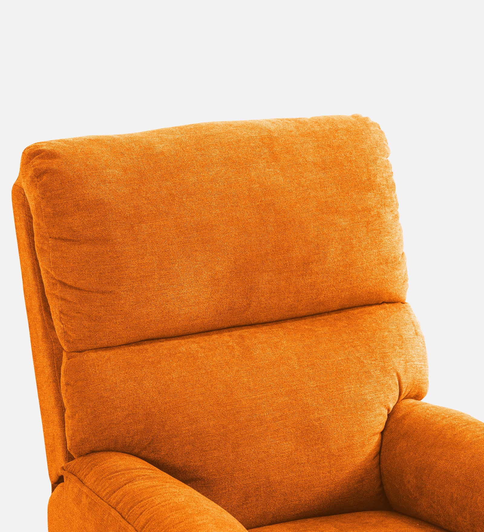 Abby Fabric Manual 1 Seater Recliner In Vivid Orange Colour