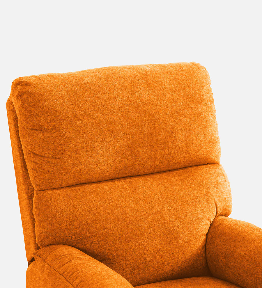 Abby Fabric 1 Seater Motorized Recliner In Vivid Orange Colour - Febonic Living