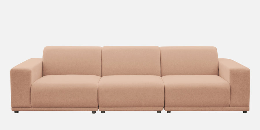 Adam Fabric Rhs Sectional Sofa 3 Ottoman Lounger In Cosmic Beige Colour - Febonic Living