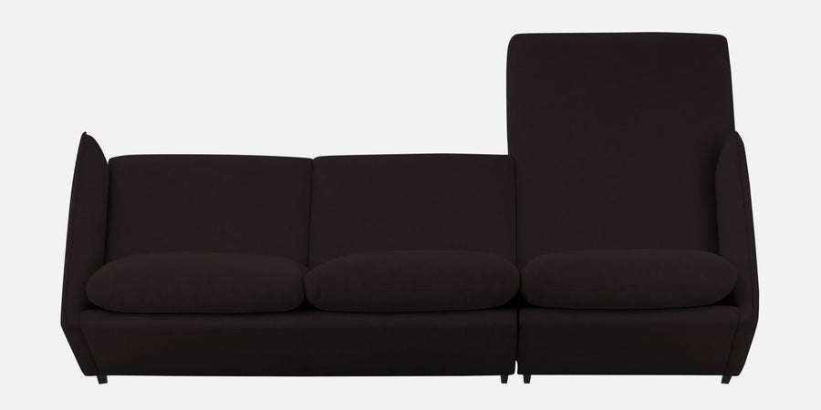 Piku Fabric Rhs Sectional Sofa 3 Lounger In Cara Brown Colour - Febonic Living