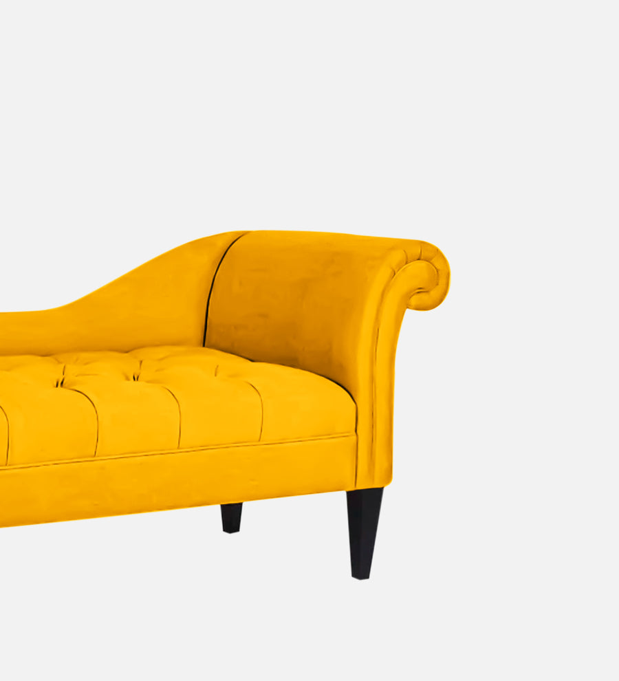 Adria Fabric Lhs Chaise Lounger In Bold Yellow Colour - Febonic Living