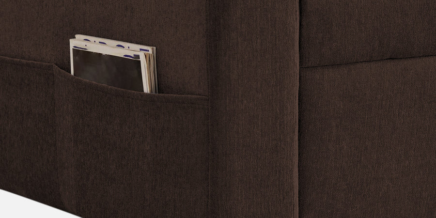Kara Fabric 2 Seater Pull Out Sofa Cum Bed In Coffee Brown Colour - Febonic Living