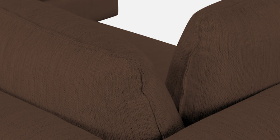 Ziggy Fabric Rhs Sectional Sofa 3 Lounger In Ash Brown Colour - Febonic Living