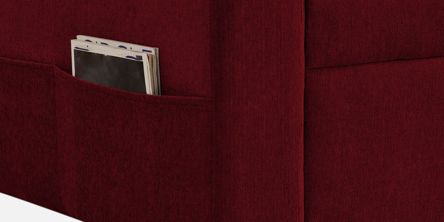 Kara Fabric 2 Seater Pull Out Sofa Cum Bed In Ruby Red Colour - Febonic Living