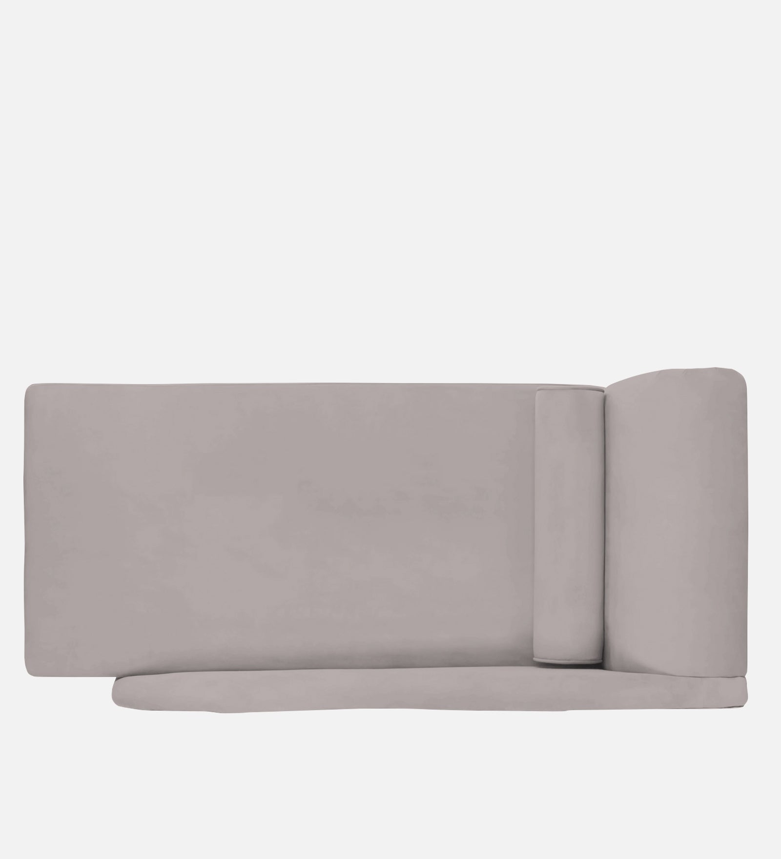 Rana Velvet LHS Chaise Lounger In Pearl grey Colour