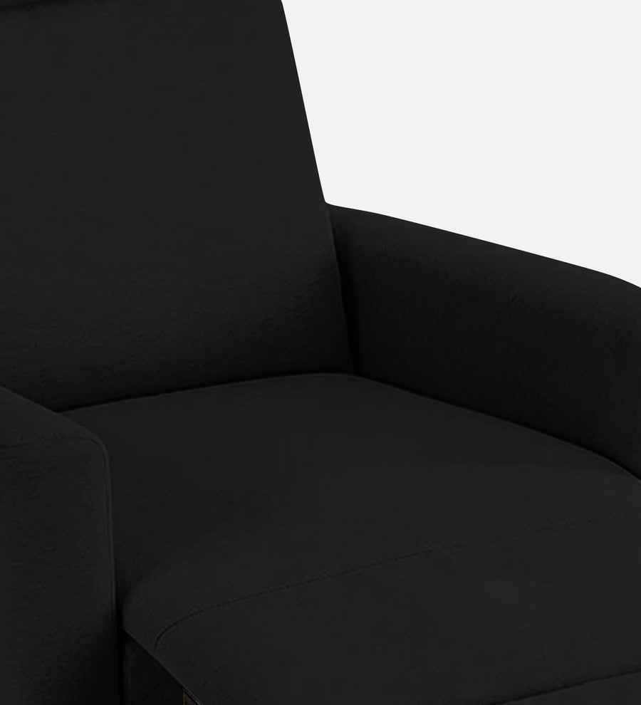 Zura Fabric 1 Seater Rotating Motorized Recliner In Zed Black Colour - Febonic Living
