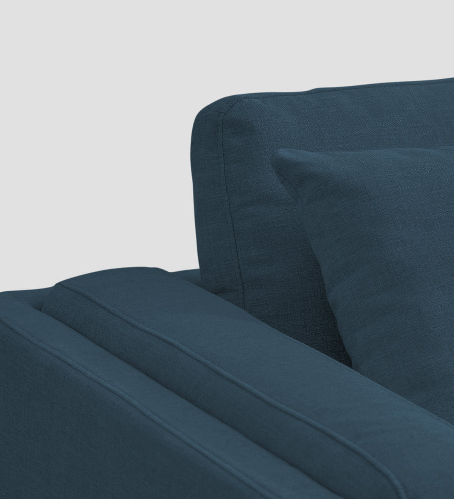 Borry Fabric 1 Seater Sofa In Cool Blue Colour - Febonic Living