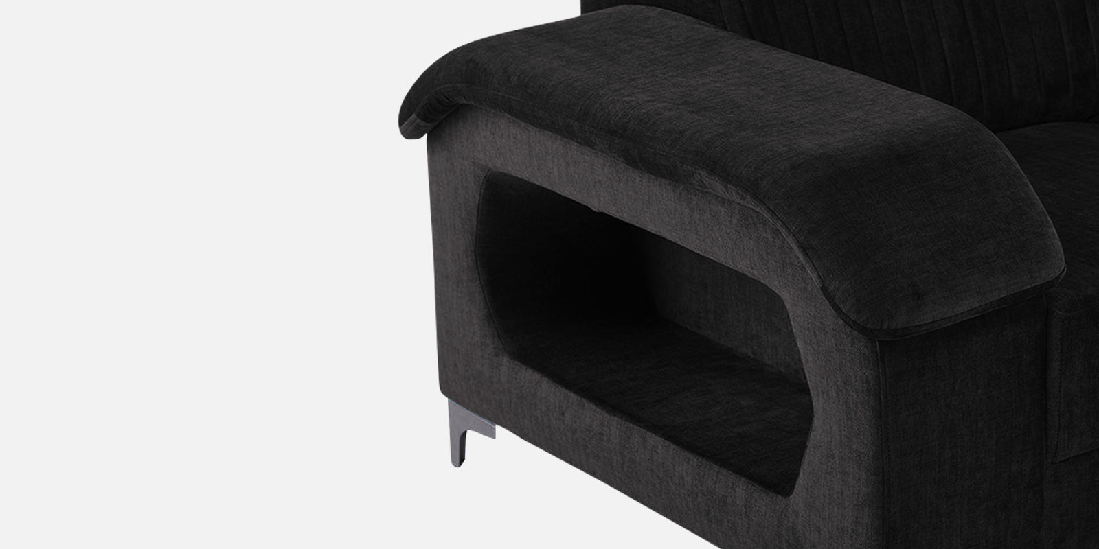 Draco Fabric 2 Seater Sofa in Heather Black Colour