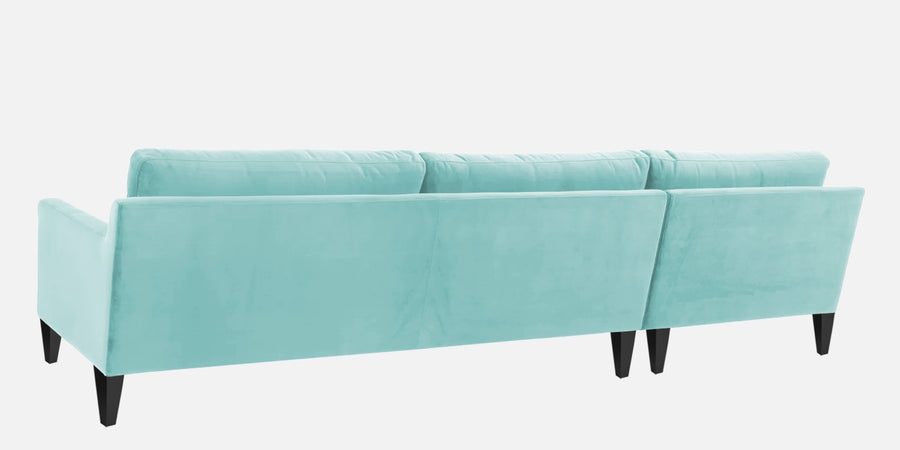 Jones Velvet Rhs Sectional Sofa 3 Lounger In Barmunda Aqua Colour - Febonic Living
