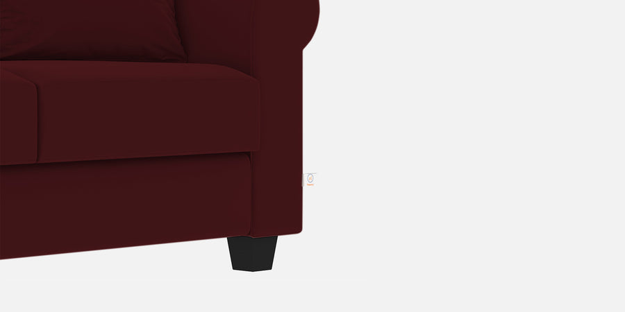 Numonk Velvet 2 Seater Sofa In Blood Maroon Colour - Febonic Living