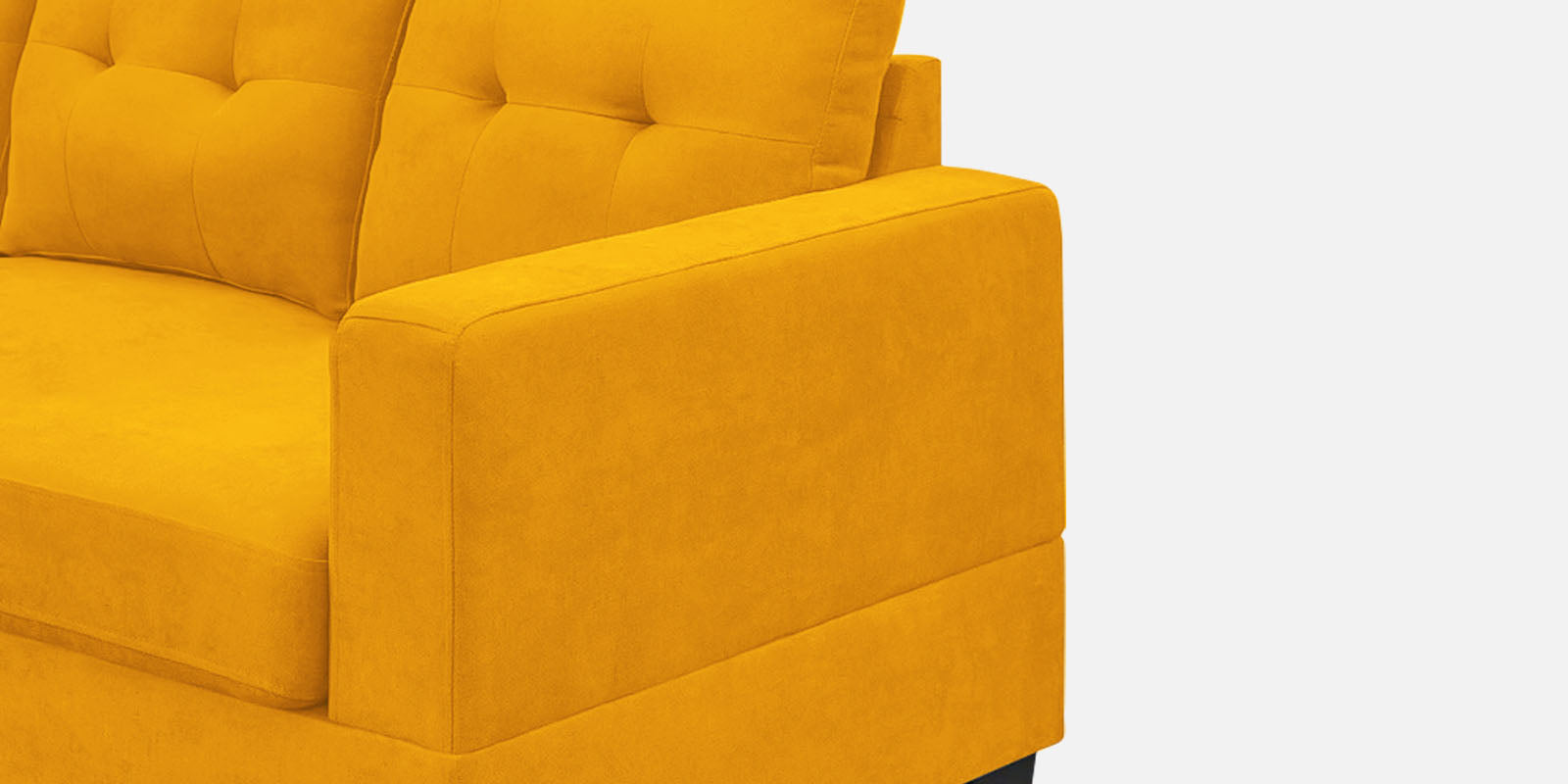 Thomas Fabric RHS Sectional Sofa (2+Lounger) in Bold Yellow Colour