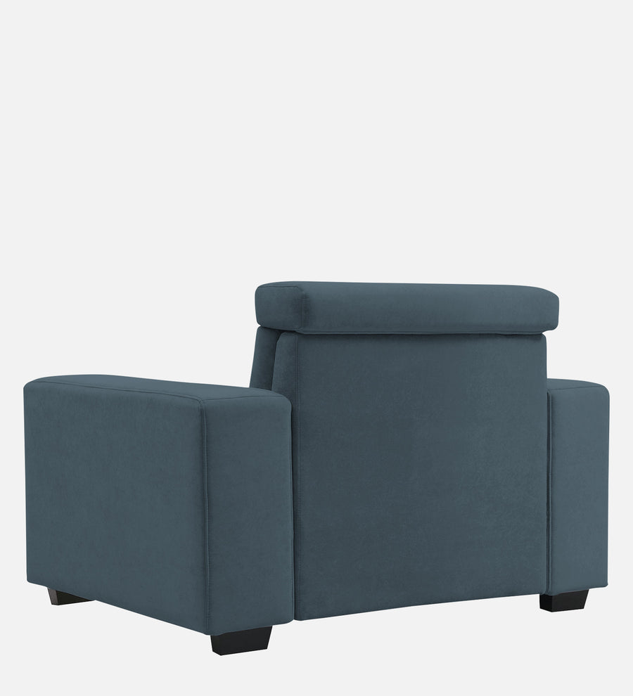 Hiro Fabric 1 Seater Sofa In Cobalt Blue Colour - Febonic Living