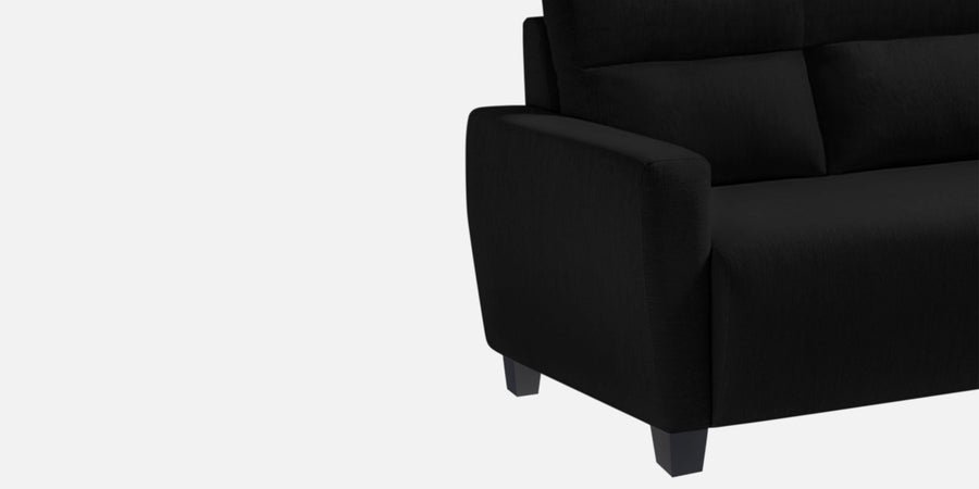 Bakadi Fabric 2 Seater Sofa In Zed Black Colour - Febonic Living