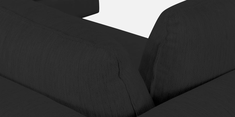 Ziggy Fabric Rhs Sectional Sofa 3 Lounger In Bitter Black Colour - Febonic Living