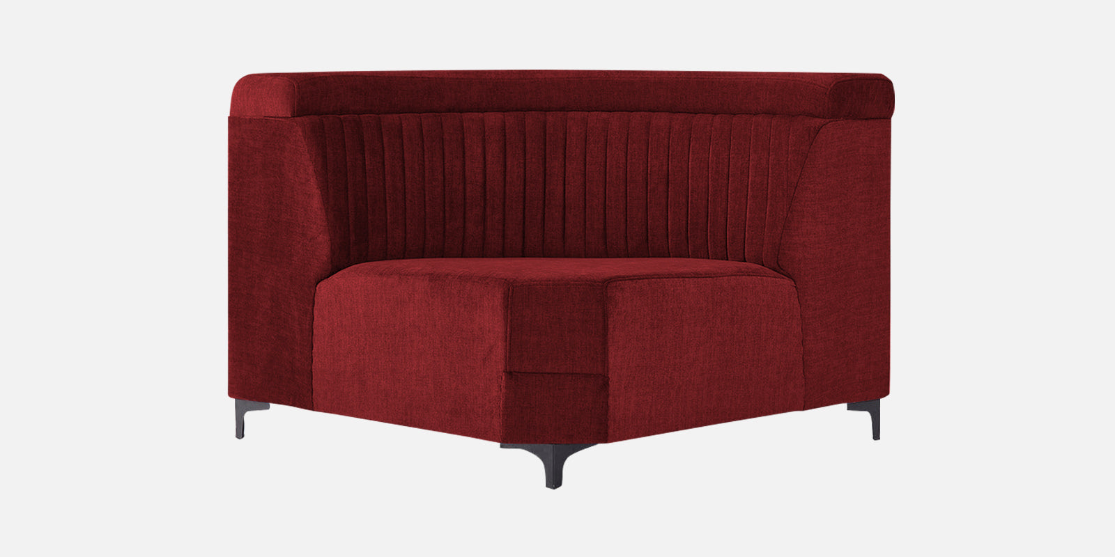 Draco Fabric Corner Sofa in Corel Red Colour