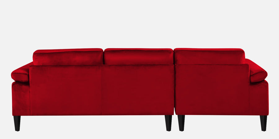 Vegas Velvet Rhs Sectional Sofa 3 Lounger In Berry Maroon Colour - Febonic Living
