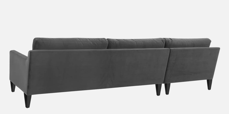 Jones Velvet Rhs Sectional Sofa 3 Lounger In Hory Grey Colour - Febonic Living