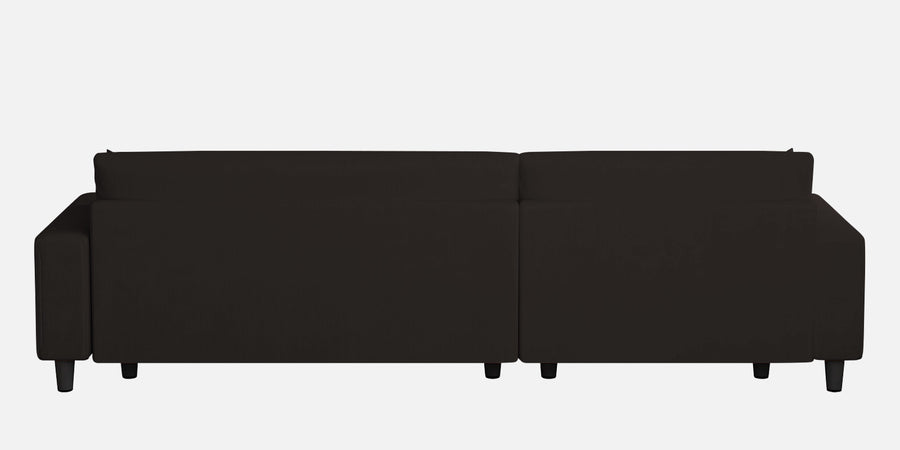 Peach Fabric Rhs 6 Seater Sofa Cum Bed With Storage In Cara Brown Colour - Febonic Living