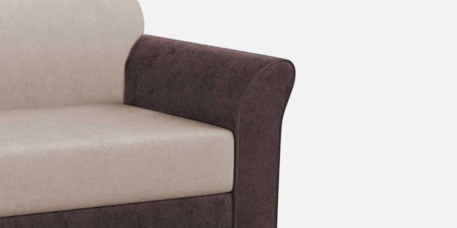 Jordan Velvet 2 Seater Sofa In Mocha Brown And Camel Beige Colour - Febonic Living