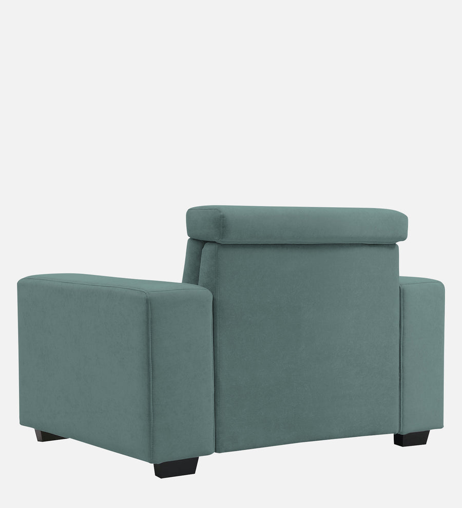 Hiro Fabric 1 Seater Sofa In Pista Green Colour - Febonic Living