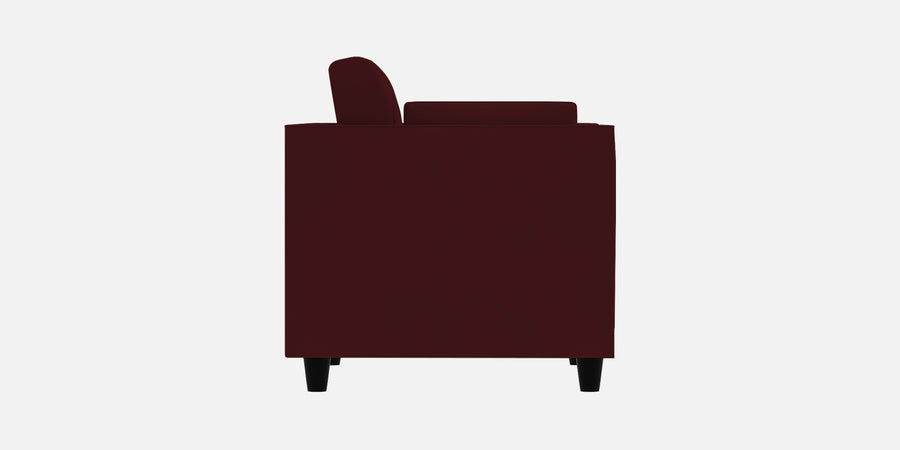 Bristo Velvet 3 Seater Sofa In Blood Maroon Colour With Storage - Febonic Living