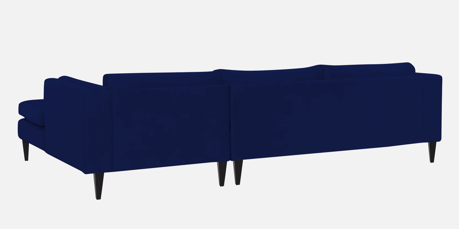 Jasper Velvet RHS Sectional Sofa (3+Lounger) in Dark Blue Colour