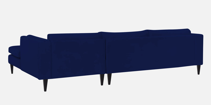 Jasper Velvet Rhs Sectional Sofa 3 Lounger In Dark Blue Colour - Febonic Living