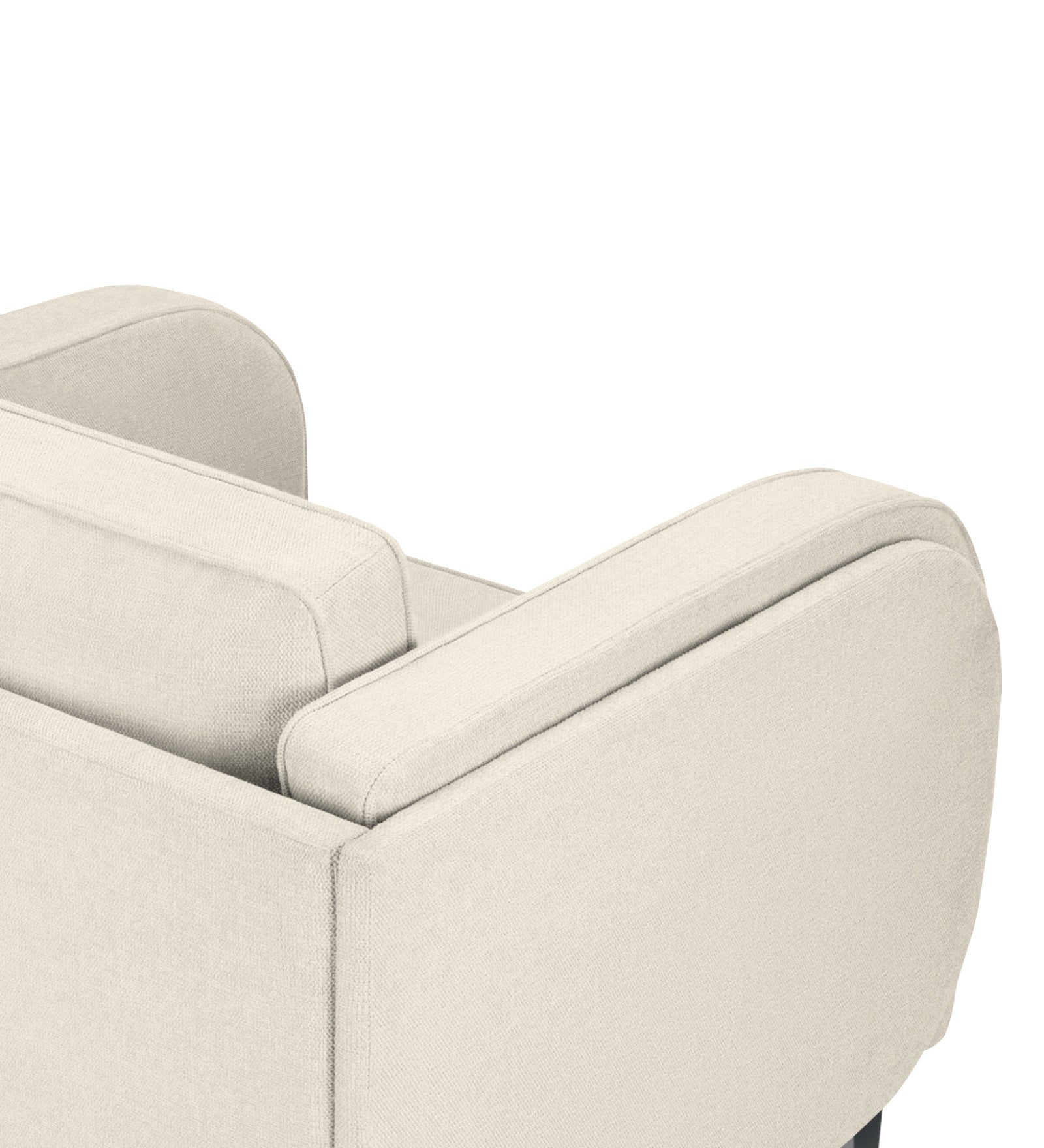 Siddy Fabric 1 Seater Sofa in Ivory Cream Colour