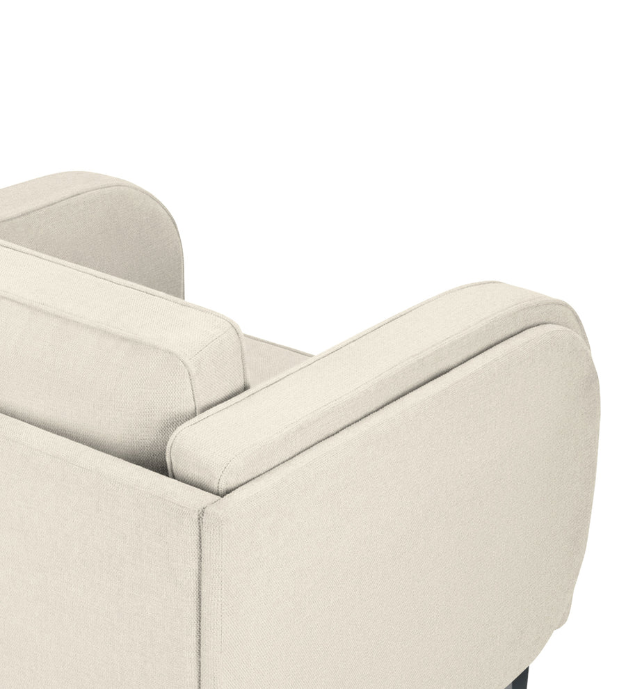 Siddy Fabric 1 Seater Sofa In Ivory Cream Colour - Febonic Living