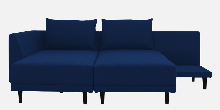 Ira Fabric Rhs 6 Seater Convertible Sofa Cum Bed In Royal Blue Colour - Febonic Living