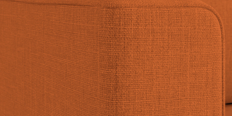 Kenia Fabric 3 Seater Foldable Sofa Cum Bed In Vivid Orange Colour - Febonic Living