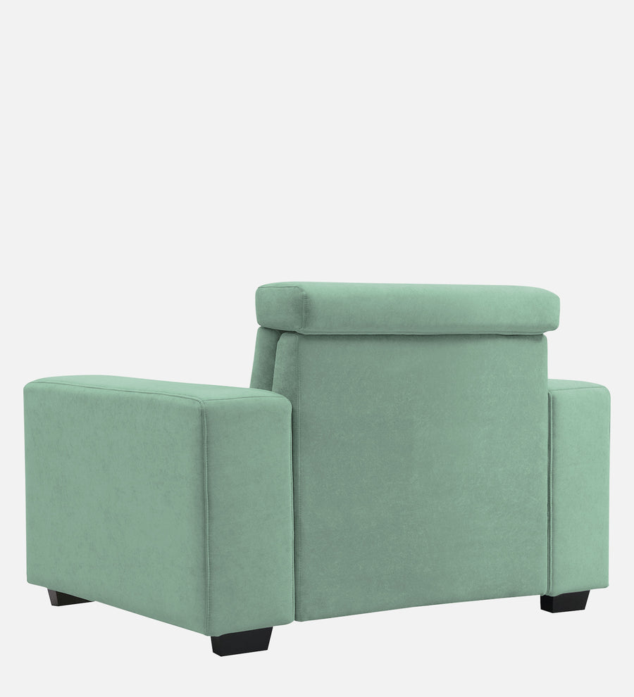 Hiro Fabric 1 Seater Sofa In Mist Blue Colour - Febonic Living