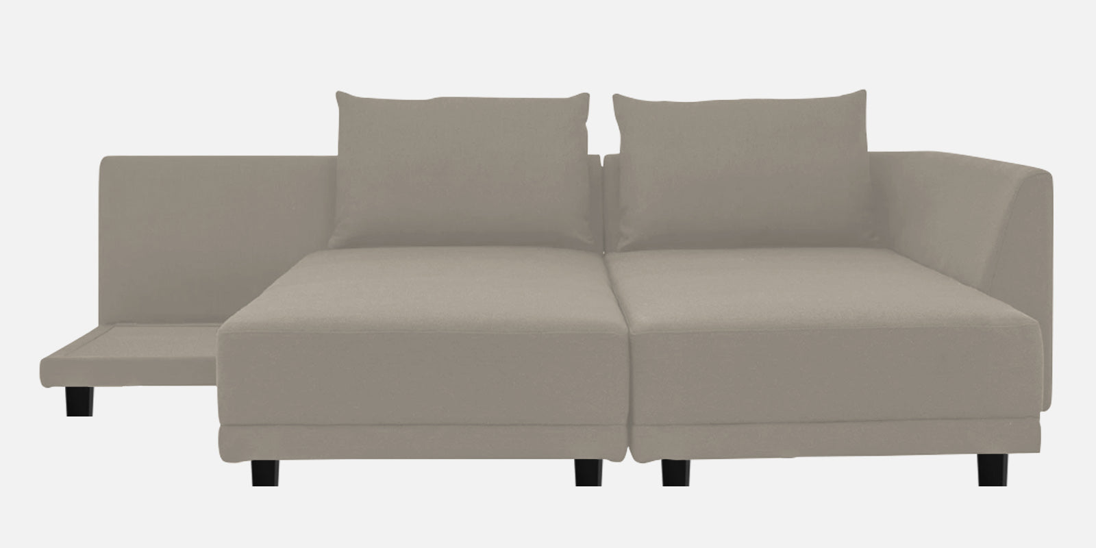 Ira Fabric LHS 6 Seater Sofa Cum Bed In Ash Grey Colour