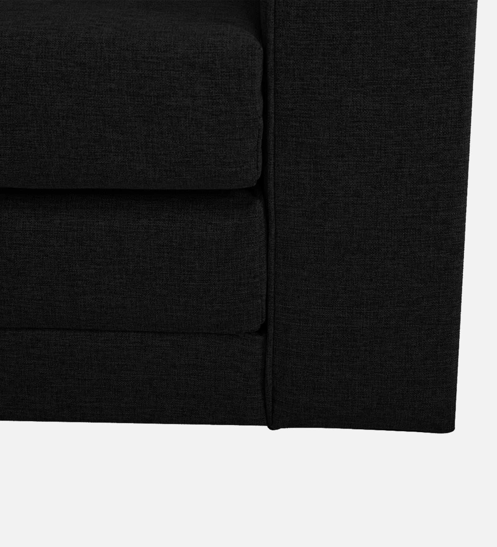 Kenia Fabric 1 Seater Convertible Sofa Cum Bed in Zed Black Colour