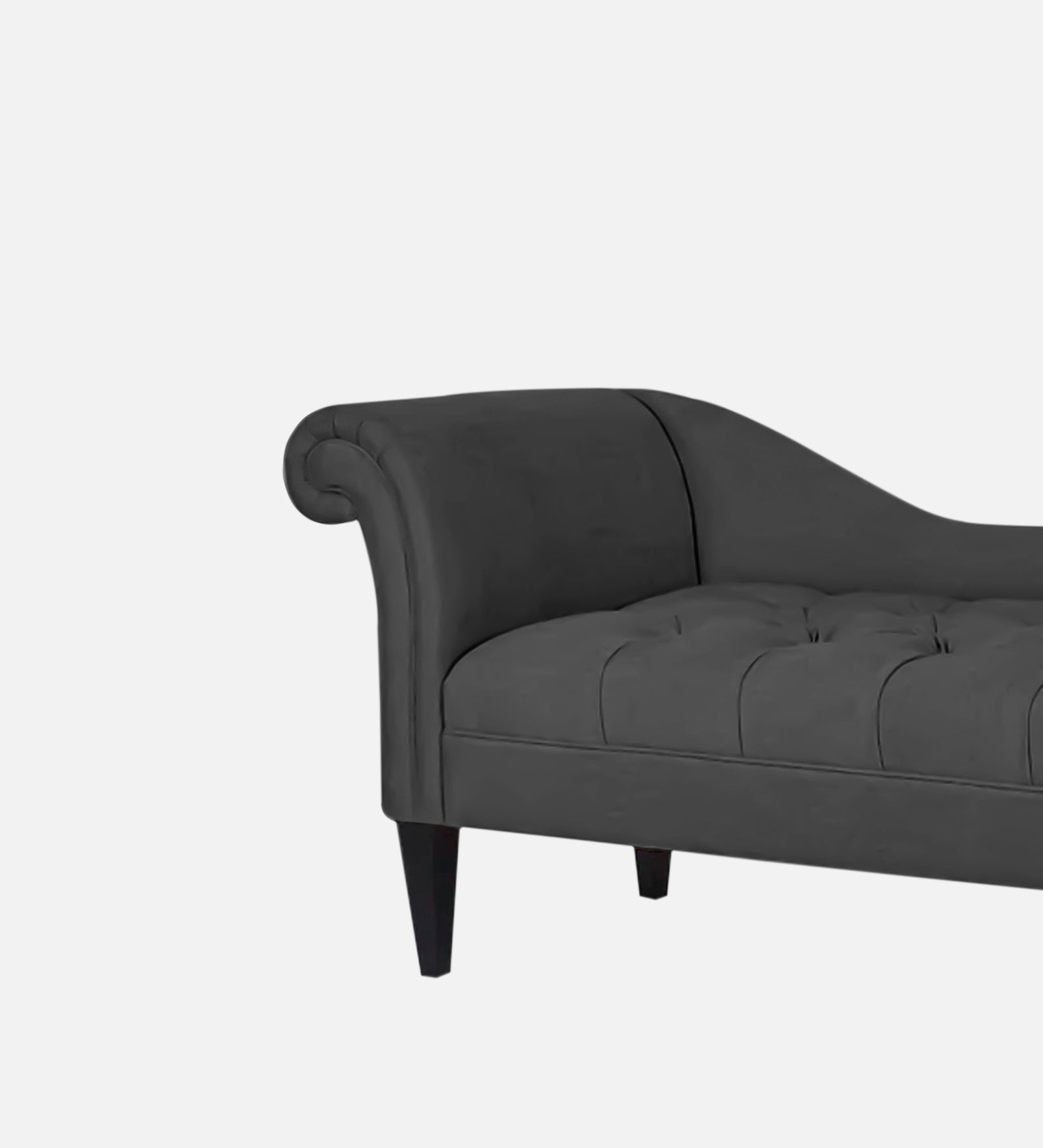 Adria Fabric RHS Chaise Lounger in Charcoal Grey Colour