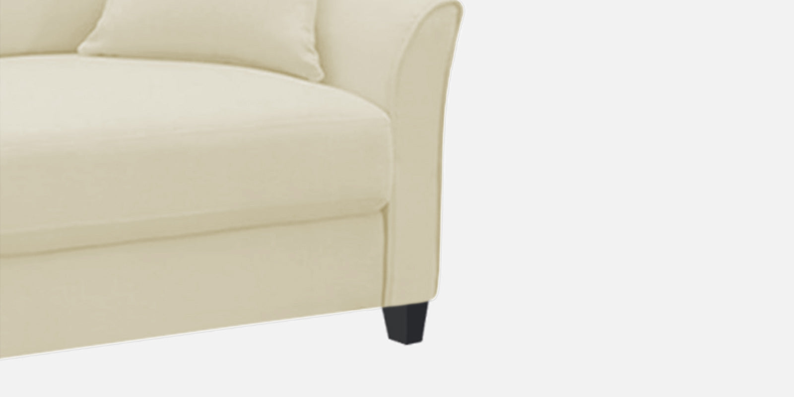 Daroo Velvet 2 Seater Sofa In Warm White Colour