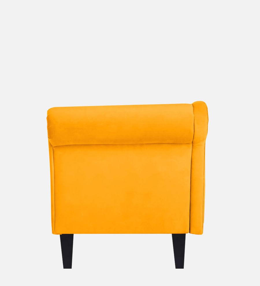Rana Velvet Lhs Chaise Lounger In Saffron Yellow Colour - Febonic Living