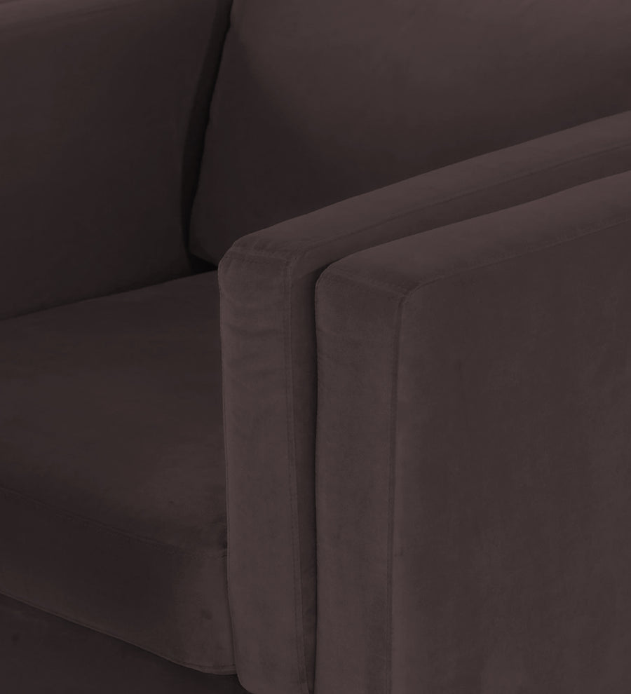 Jasper Velvet 1 Seater Sofa In Mocha Brown Colour - Febonic Living