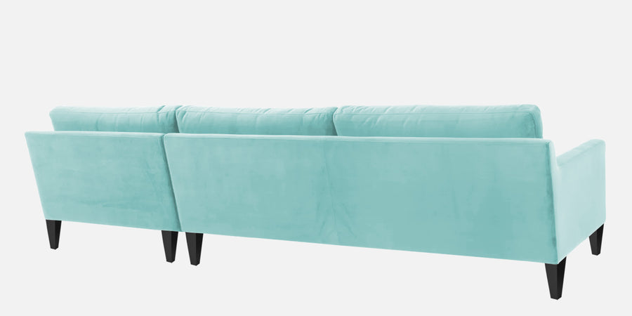 Jones Velvet Lhs Sectional Sofa 3 Lounger In Barmunda Aqua Colour - Febonic Living
