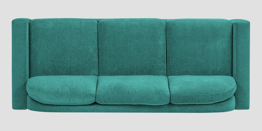 Dara Fabric 3 Seater Sofa In Sea Green Colour - Febonic Living