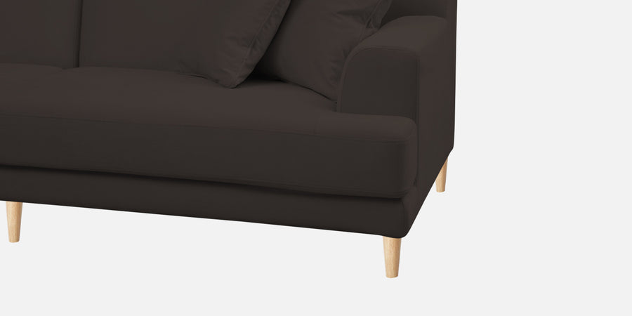 Woody Fabric Rhs Sectional Sofa 3 Lounger In Coal Brown Colour - Febonic Living