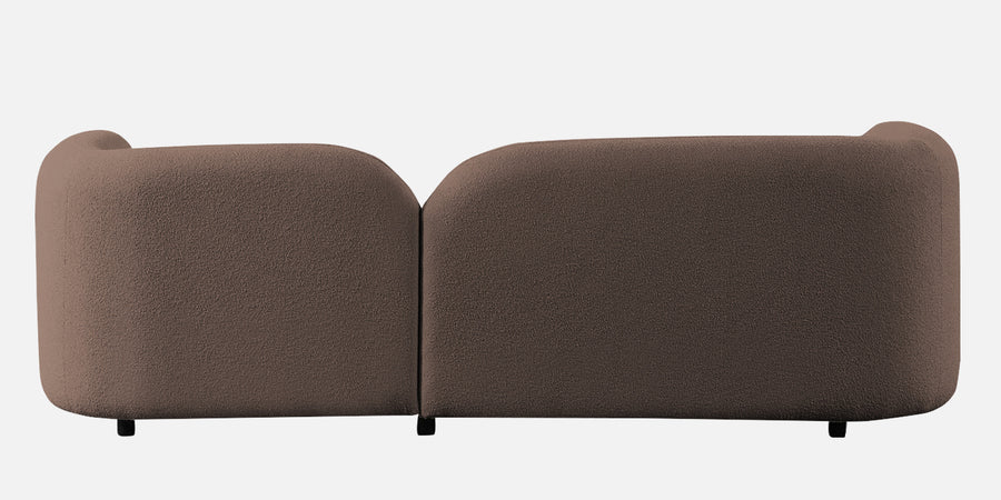 Corny Boucle Fabric 3 Seater Sofa In Truffle Brown Colour - Febonic Living
