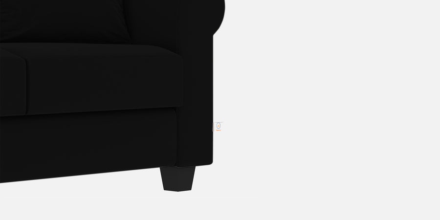 Numonk Velvet 2 Seater Sofa In Adam Black Colour - Febonic Living