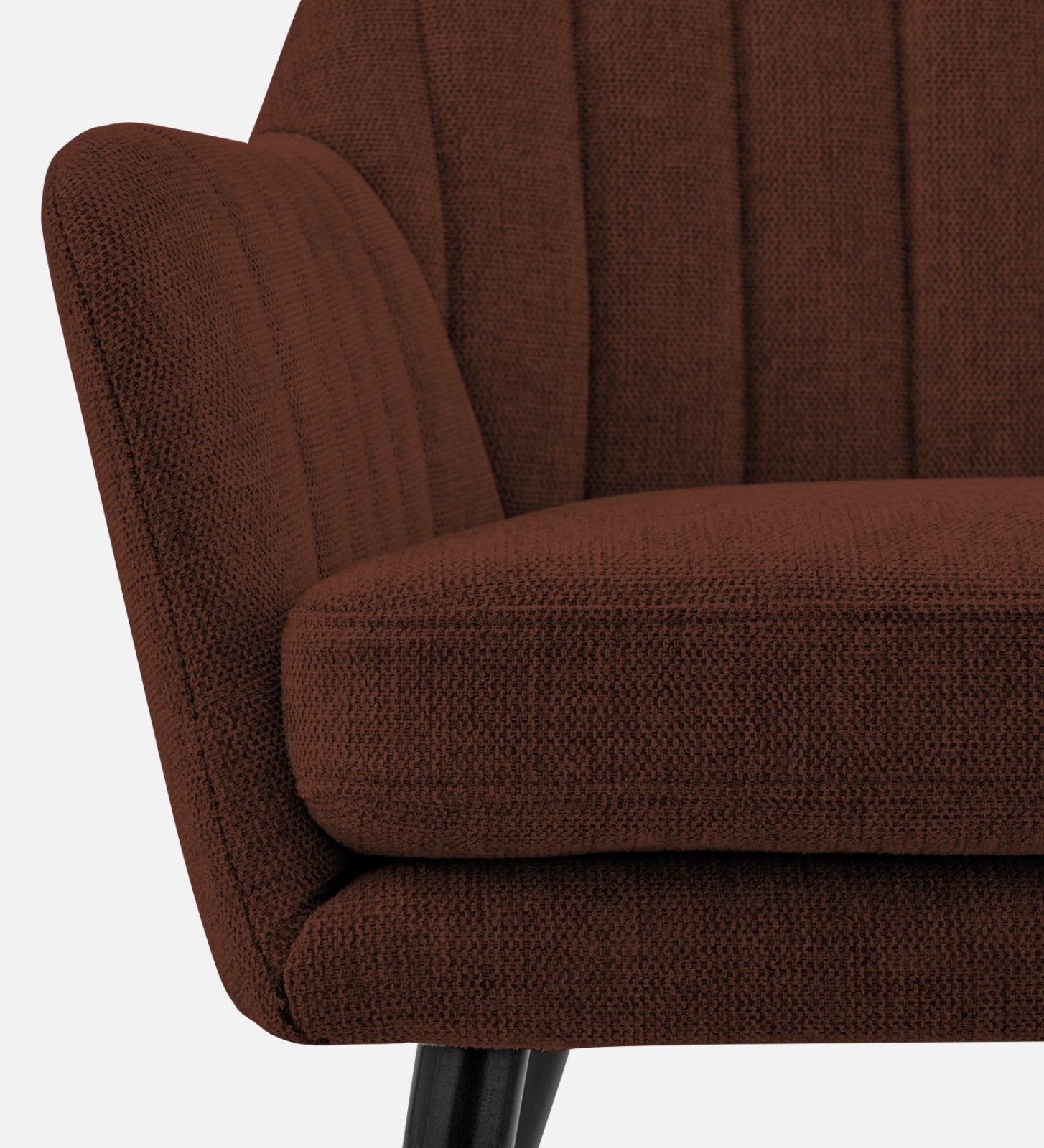 Bella Fabric Arm Chair In Coffee Brown Colour