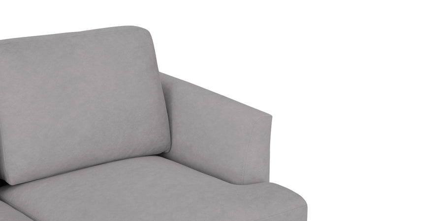 Motra Velvet 3 Seater Sofa In Concrete Grey Colour - Febonic Living