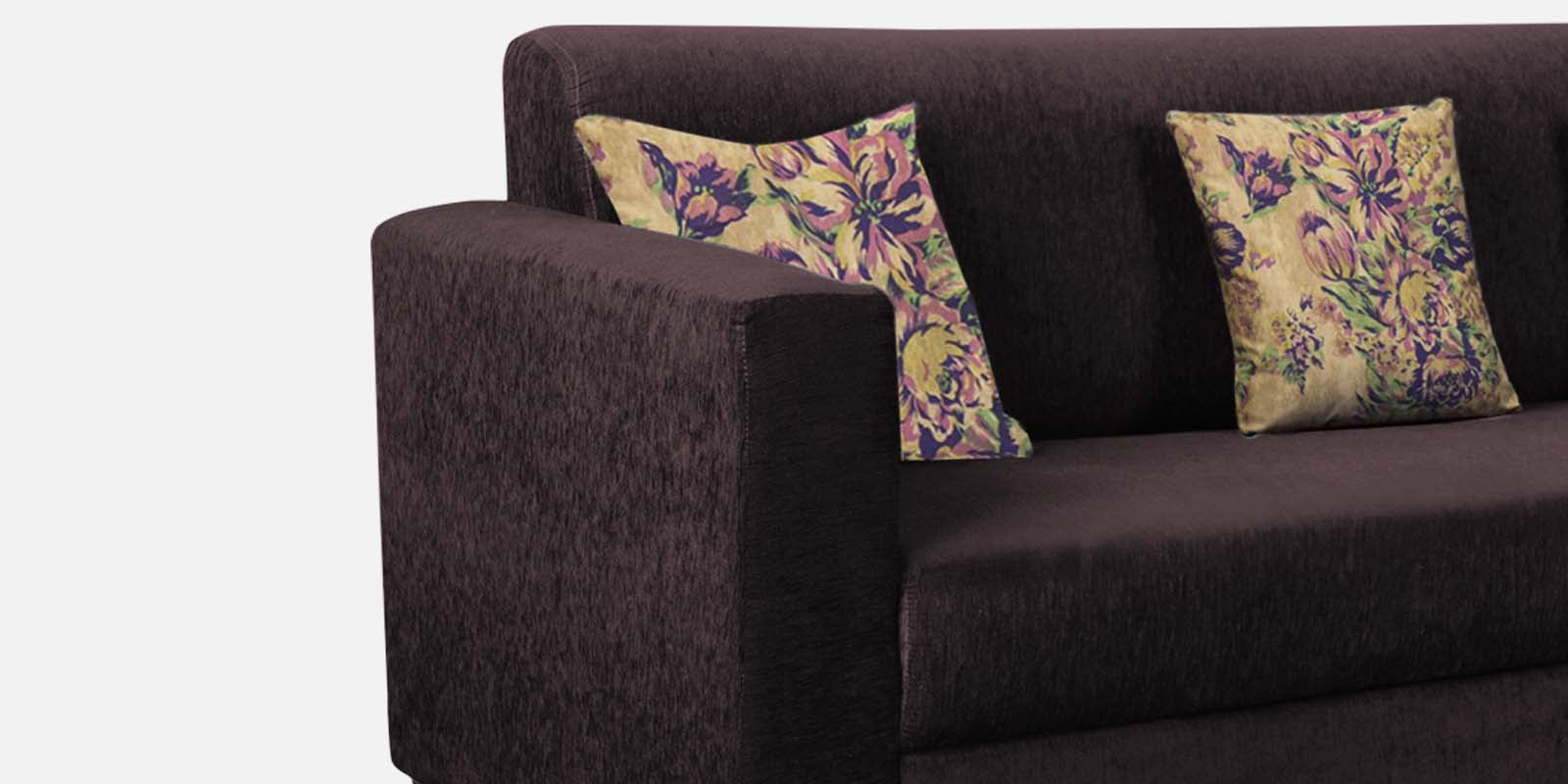 Lipu Fabric 3 Seater Sofa in Cara Brown Colour