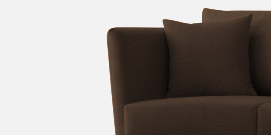 Norway Velvet 3 Seater Sofa In Cholocate Brown Colour - Febonic Living