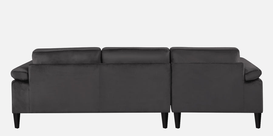 Vegas Velvet Rhs Sectional Sofa 3 Lounger In Davy Grey Colour - Febonic Living