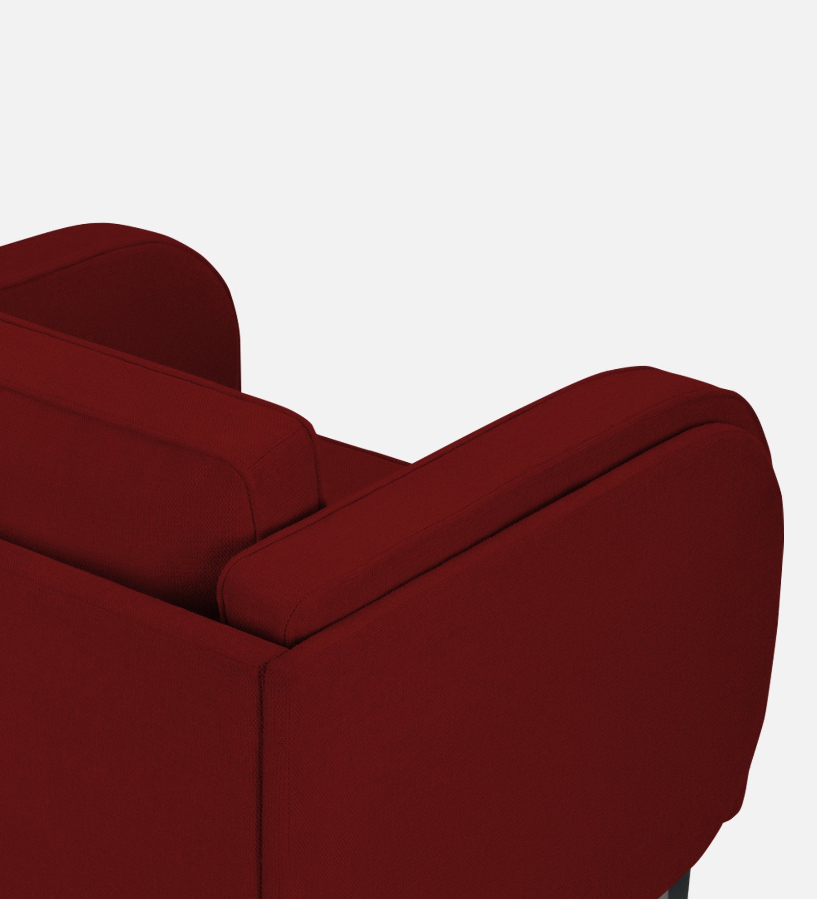 Siddy Fabric 1 Seater Sofa in Blood Maroon Colour